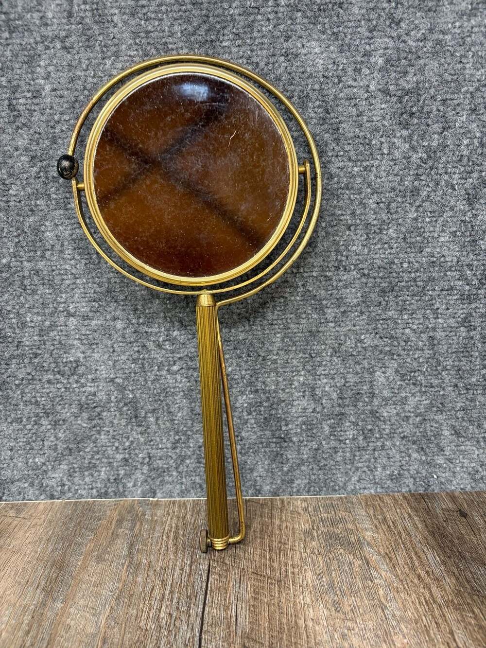 Vintage Mid Century French Adjustable Table Stand 2 Side Mirror Magnifying fancy